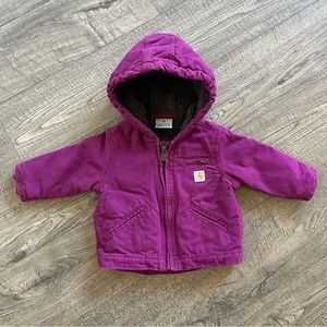 Carhartt Girls' Canvas Sherpa Lined Jacket Coat